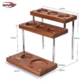 Maßzeichnung des Sapeli-Regals: Standfläche 227 × 257 mm, 226 mm hoch, Aufnahmen mit 60 mm und 84,8 mm