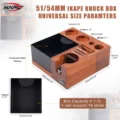 Maßzeichnung der Station 51 / 54 mm: 235 × 228 × 90 mm, Mulden 55 mm, Aufnahme 61,5 mm, Behälter etwa 1,7 L
