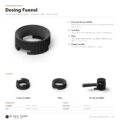 Dosiertrichter für De'Longhi Dedica – Produktblatt: Ø62.5 mm, verriegelbar, ohne Verriegelung