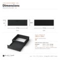 Support avec Tiroir pour Fellow Stagg EKG – dimensions, Light : 171 × 171 × 52,5 mm