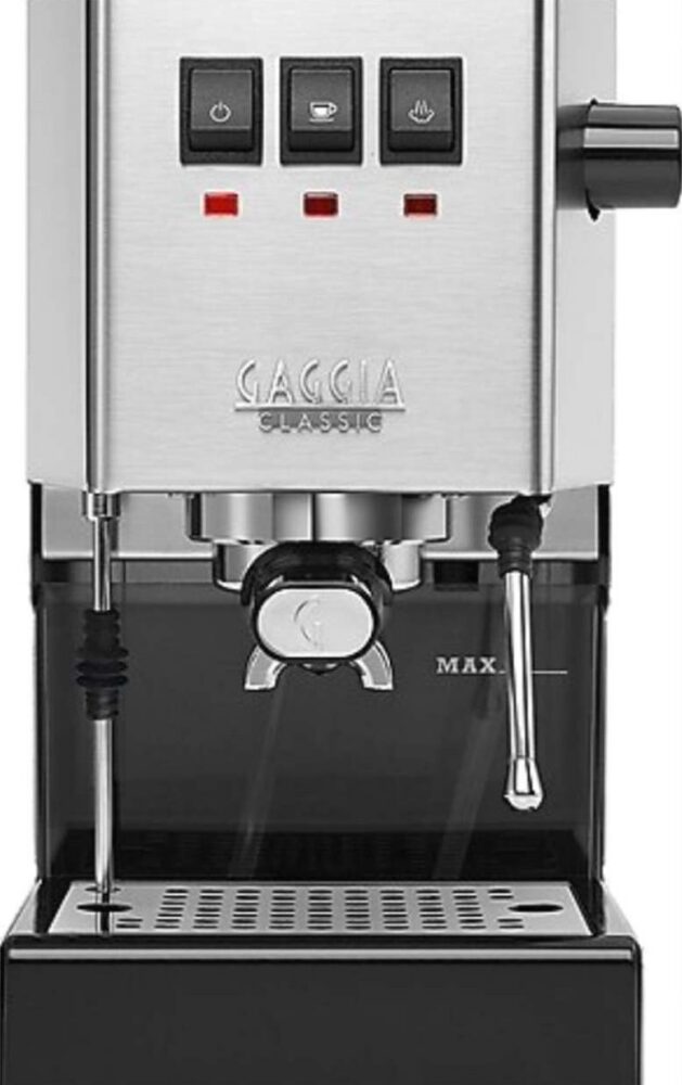 Vorderseite einer Gaggia Classic mit runden Drucktastern