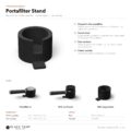 Siebträgerständer für De'Longhi Dedica – Produktblatt: Ø62 – Ø58.5 mm, zwei Ausführungen