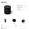 Spirograph-WDT-Tool für Wacaco Picopresso – Produktblatt mit Merkmalen, Teilen und Maßen