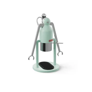 Manometerhalterung für Cafelat Robot, hält das Manometer oben auf einem mint Robot, auf Weiß