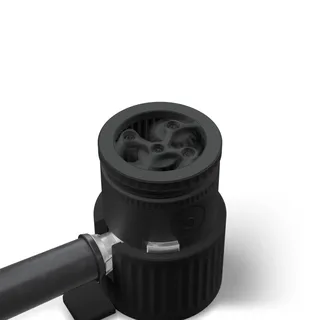 Verstellbares Spirograph-WDT-Tool für De'Longhi Dedica – auf dem Siebträger, Nahaufnahme der Kappe