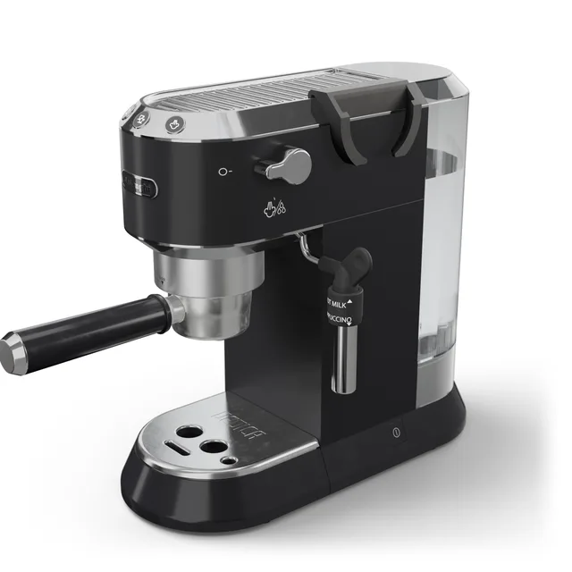 Siebträgerhalter für De'Longhi Dedica – oben auf einer De'Longhi Dedica