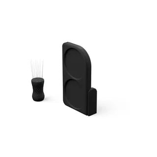 Ablage mit Mini-WDT-Tool für Gaggia Classic – Ablage und Mini-WDT-Tool, Dreiviertelansicht, auf Weiß