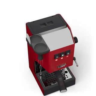 Ablage mit Mini-WDT-Tool für Gaggia Classic – die Maschinenoberseite mit der Ablage, von oben gesehen, auf Weiß