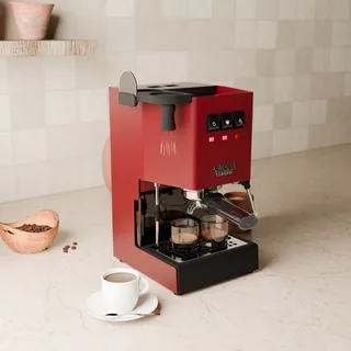 Ablage mit Mini-WDT-Tool für Gaggia Classic – die Ablage auf einer Gaggia Classic, in einer Küche
