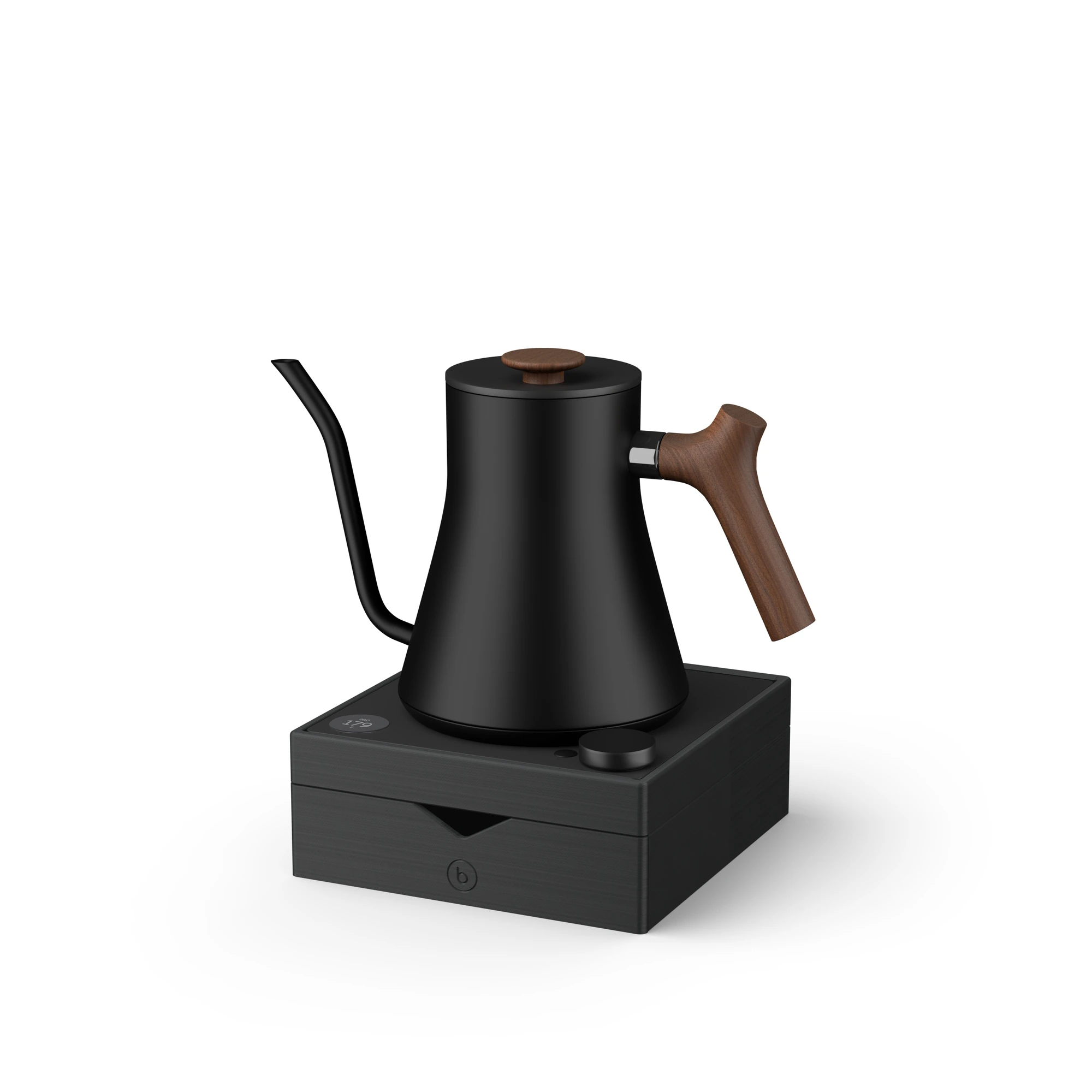 Support avec Tiroir pour Fellow Stagg EKG – version Standard avec une Fellow Stagg EKG dessus, sur fond blanc