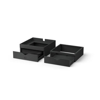 Support avec Tiroir pour Fellow Stagg EKG – Standard et Light avec les tiroirs entrouverts, sur fond blanc