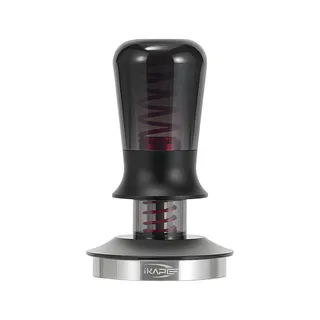 Version Transparent Schwarz mit rauchig dunklem Griff über der Feder, schwarzer Taille und silberner Basis mit IKAPE Logo