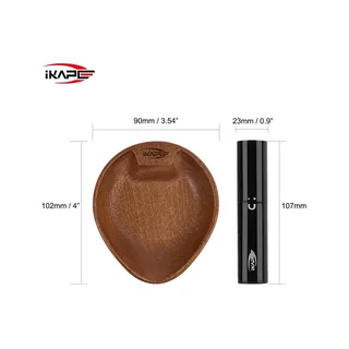 Maßzeichnung: Bohnenschale 90 × 102 mm und schwarze Sprühflasche mit 23 mm Durchmesser und 107 mm Höhe