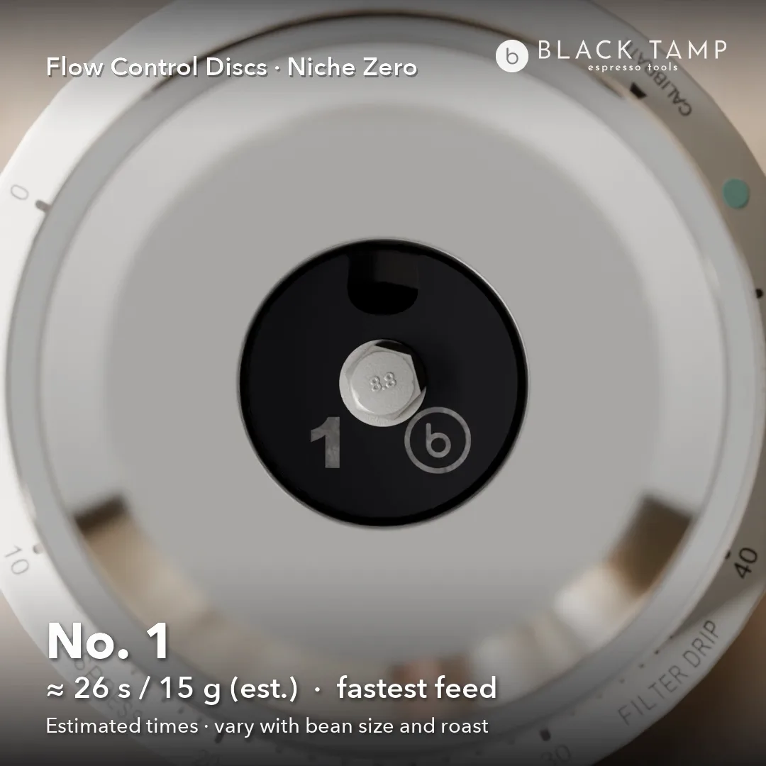 Discos de Control de Flujo para Niche Zero – breve vídeo de los discos en el molinillo con sus tiempos estimados